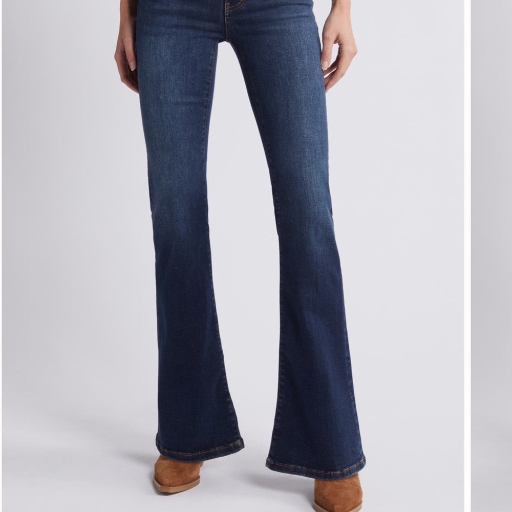 Frame Denim Blue Le Easy Flare Raw Jeans NWT